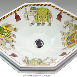 Hand Painted Drop-in Sinks by Atlantis Porcelain Art - Products