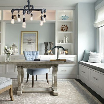 Large round industrial chandelier