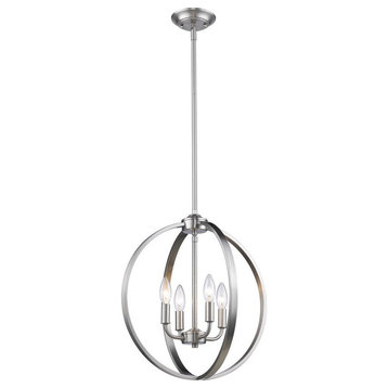Colson PW 4-Light Chandelier, Pewter