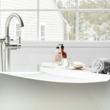 Master Bathroom Remodeled With Stand Alone Tub, Standing Shower & Big Cabinets