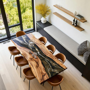 Dramatic Organic Modern Dining Room