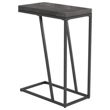 Pemberly Row Modern Rectangular Accent Table in Rustic Grey Finish