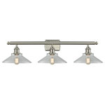 Innovations Lighting - Orwell 3-Light LED Bath Fixture, Brushed Satin Nickel, Glass: Clear - A truly dynamic fixture, the Ballston fits seamlessly amidst most decor styles. Its sleek design and vast offering of finishes and shade options makes the Ballston an easy choice for all homes.