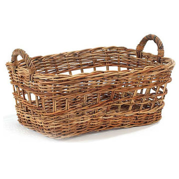 French Country Euro Market Rattan Basket