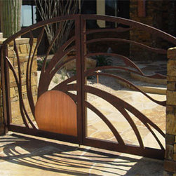 Custom Iron and Copper Walk Gates - Home Fencing And Gates
