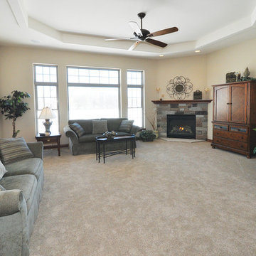 Annsley - great room with corner fireplace