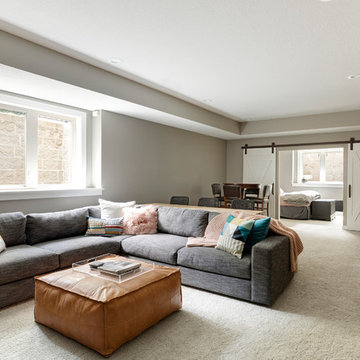Modern lower level and addition