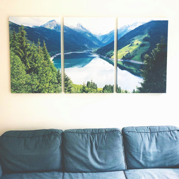 Above couch wall art