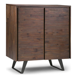 Madura Wooden and Rattan Three or Four Drawer Storage Cabinet