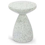 Meridian Furniture - Anika Iron Terrazzo End / Side Table, White - Indulge in the allure of the White Iron Anika Side Table by Meridian Furniture. Its captivating design and luxurious White Iron elevate any space with effortless elegance. Crafted with precision and durability in mind, this stunning piece becomes the focal point of gatherings, fostering moments of connection and warmth. Embrace sophistication and style with the Anika Side Table, a testament to exquisite taste and timeless beauty.