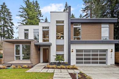 Example of a minimalist exterior home design in Seattle