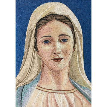Mosaic Art, Majectic Virgin Mary Portrait, 30"x41"
