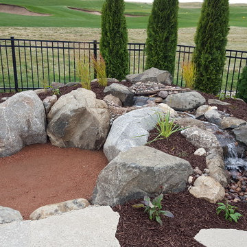 Flagstone Patio & Backyard Fire