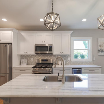 Open Kitchen with Oversized Island
