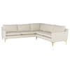 Anders Sectional Sofa, Sand/Gold