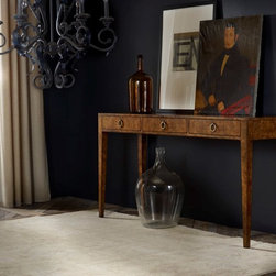 MH - Three Drawer Console - Burl - Products