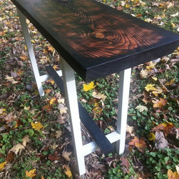 " Roasted Coffee" Console Table Modern Sofa Table Foyer Table Distressed Wood - Console Tables