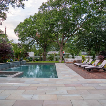 Falmouth PermaCrete Vinyl Liner 18'x44' w/ hot tub