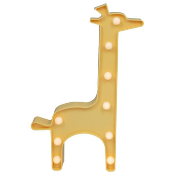 11.5" LED Lighted Yellow Giraffe Marquee Wall Sign