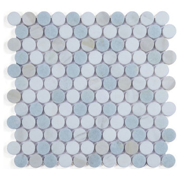 Mosaics Marble Penny Series - Blue Sky Tile for Floors Walls