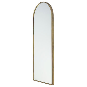 HomeRoots Arch Gold Metal Frame Wall Mirror