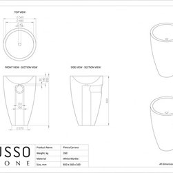 LUSSO STONE PIETRA CARRARA FREESTANDING MARBLE BASIN 560 - Products