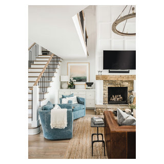 Lake Norman - indoor-outdoor living - Beach Style - Living Room ...