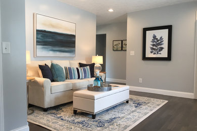 Living room - coastal living room idea in Other