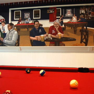 University of Arizona Sports Bar themed Mural by Tom Taylor of Wow Effects