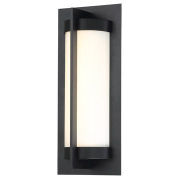 WAC Lighting WS-W45714 Oberon 14"H LED Outdoor Wall Sconce - Black