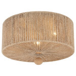 Crystorama - Jessa 3 Light Burnished Silver Ceiling Mount - Enjoy a relaxed and casual atmosphere, with the subtle beauty of eco-style lighting.  Natural jute is wrapped around Jessa's metal frame and casts a filtered light creating a beautiful soft glow.   The earth color tone embodies a laid-back style that is the epitome of boho-chic.