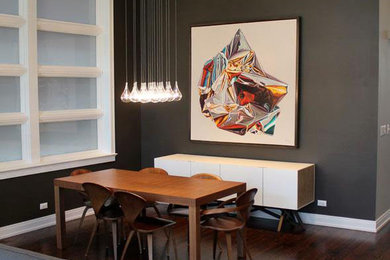 Trendy dining room photo in Chicago