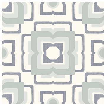 Teal Posey Peel & Stick Floor Tiles, Sample