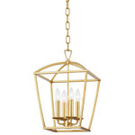 Hudson Valley Lighting - Bryant 4-Light Small Pendant Gold Leaf Finish - Features: