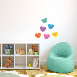 Personalized Conversation Hearts - Wall Decals