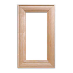 Delaware Glass Cabinet Door from CabinetNow.com shown in Maple - Kitchen Cabinetry