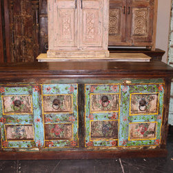 Antique Indian Sideboard Hope Chest Buffet - Buffets And Sideboards