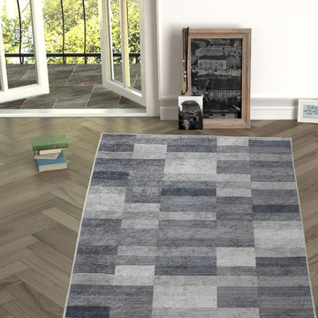 Chiara Rose Rubber Back Non-Skid/Slip Area Rug 2'7"X5'; 2'7"X6'6"; 5'3"x7'6".