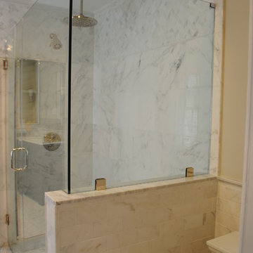 New Calacatta Marble Master Bathroom