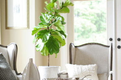 Example of an arts and crafts family room design in Vancouver