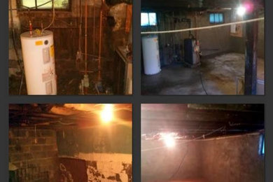 Arts and crafts basement photo in Other