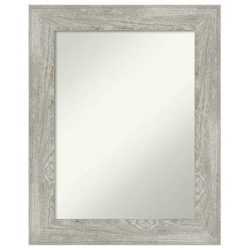 Dove Greywash Non-Beveled Bathroom Wall Mirror - 24 x 30 in.
