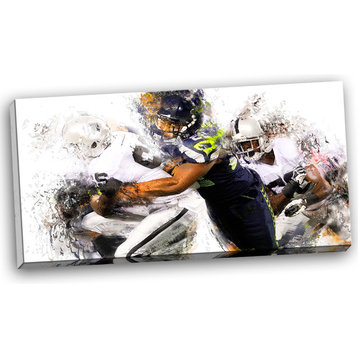 "Football Tackle" Canvas Painting