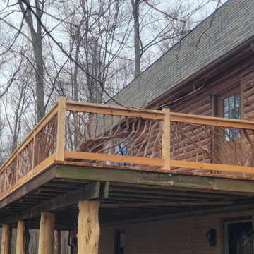 Maryland Rustic Cabin Deck