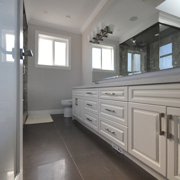 Ebony and Ivory - Powder Rooms and Bathrooms
