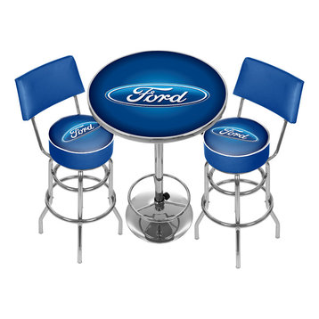 Ford Game Room Combo, 2 Stools With Back and Table