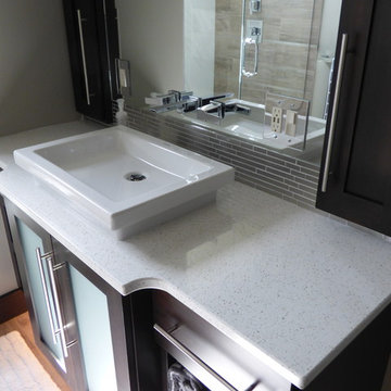Cambria Minera Wet Bar and Hanstone Kitchen
