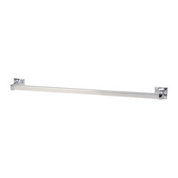 Door Corner - Sunset Series Bathroom Collection, Polished Chrome, 24" Towel Bar - Towel Bars