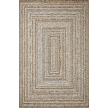 Loloi II In / Out Dawn Natural 7'-8" x 7'-8" Round Area Rug