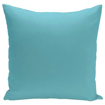 Solid Decorative Pillow, Turquoise, 16"x16"